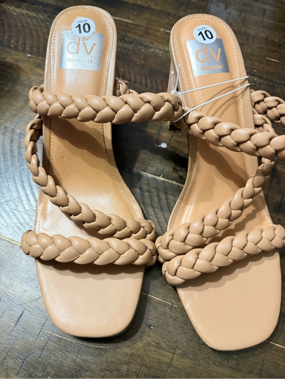 Dolce Vita Braided Strappy Slide Sandals in Nude